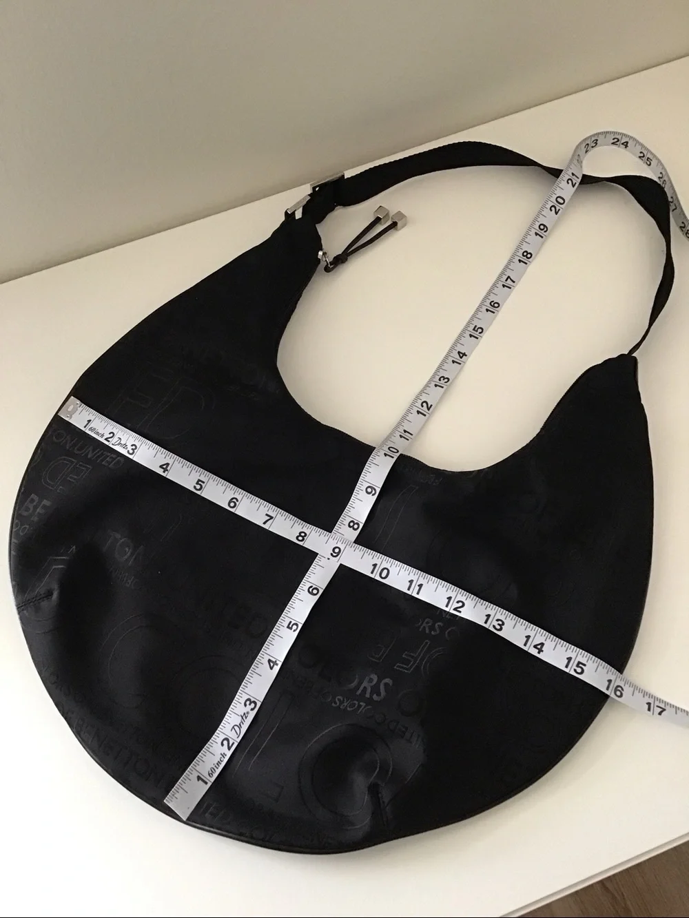 Y2K United Colors of Benetton Linea MO8 monogram hobo/baguette shoulder bag